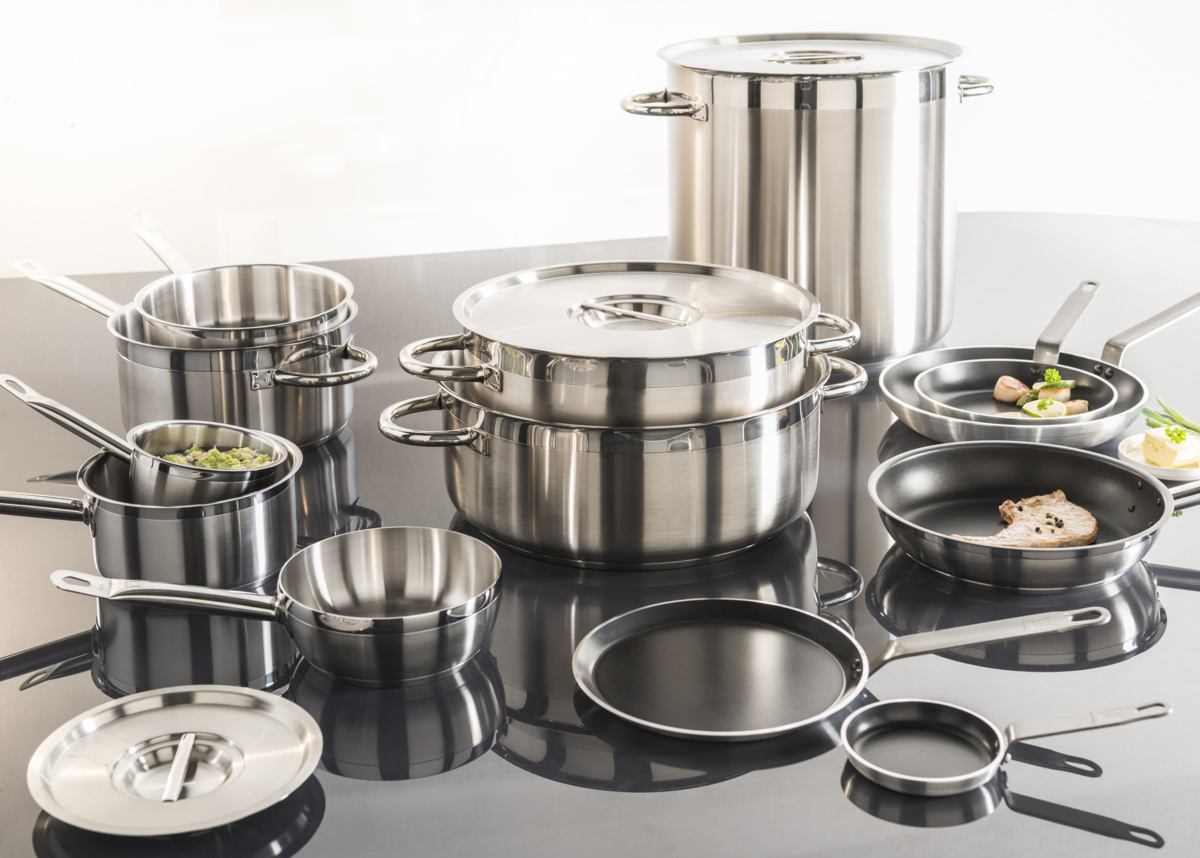 Edelstahltopf Ø 14 cm 7,5 cm 1,1 L Qualiplus Pro.cooker