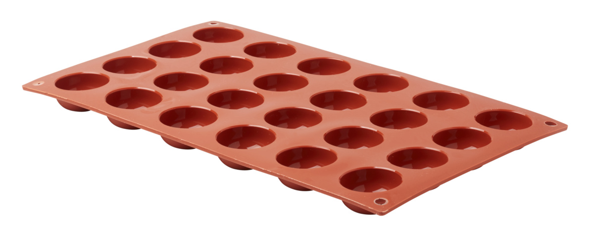 Backblech 24 runde Petit Fours Silikon GN 1/3 29,5x17,5x1,6 cm Pro.cooker
