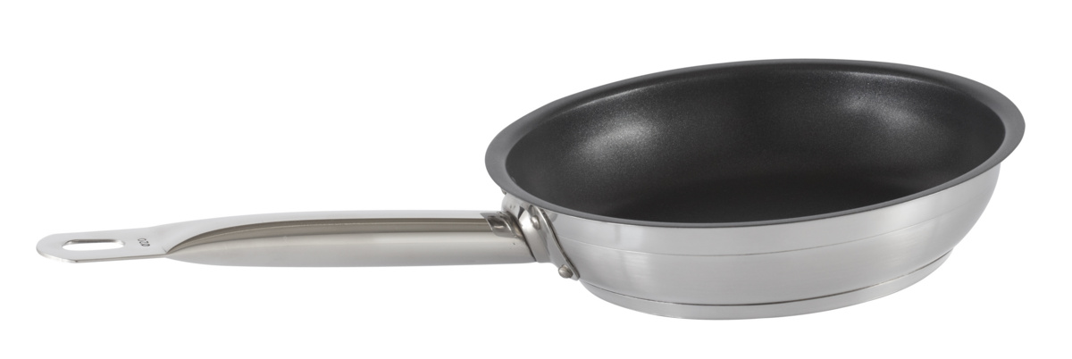 Runde Edelstahlpfanne Antihaftbeschichtung Ø 32 cm 5,5 cm 4 L Qualiplus Pro.cooker