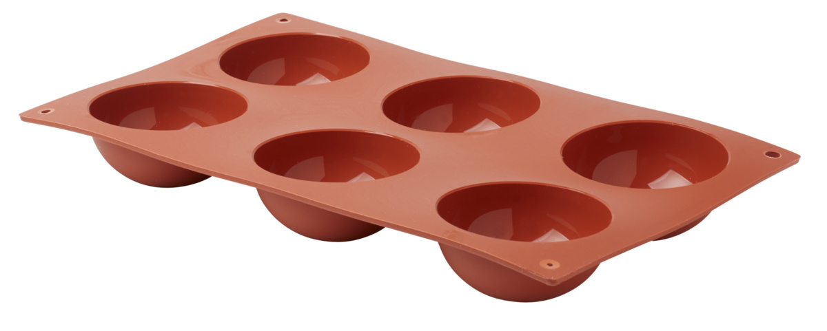 Formplatte 6 Halbkugeln Silikon GN 1/3 29,5x17,5x3,5 cm Pro.cooker
