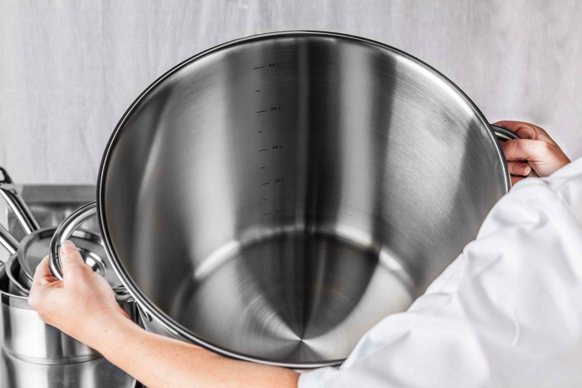 Edelstahltopf Ohne Beschichtung Ohne Deckel Ø 24 cm 24 cm 10 L Qualiplus Pro.cooker