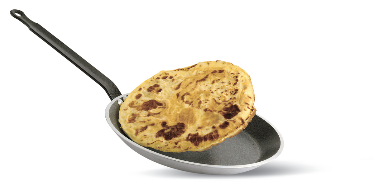 Runde Crêpe-Pfanne aus Aluminium Antihaftbeschichtung Ø 22 cm 1,6 cm Pro.cooker