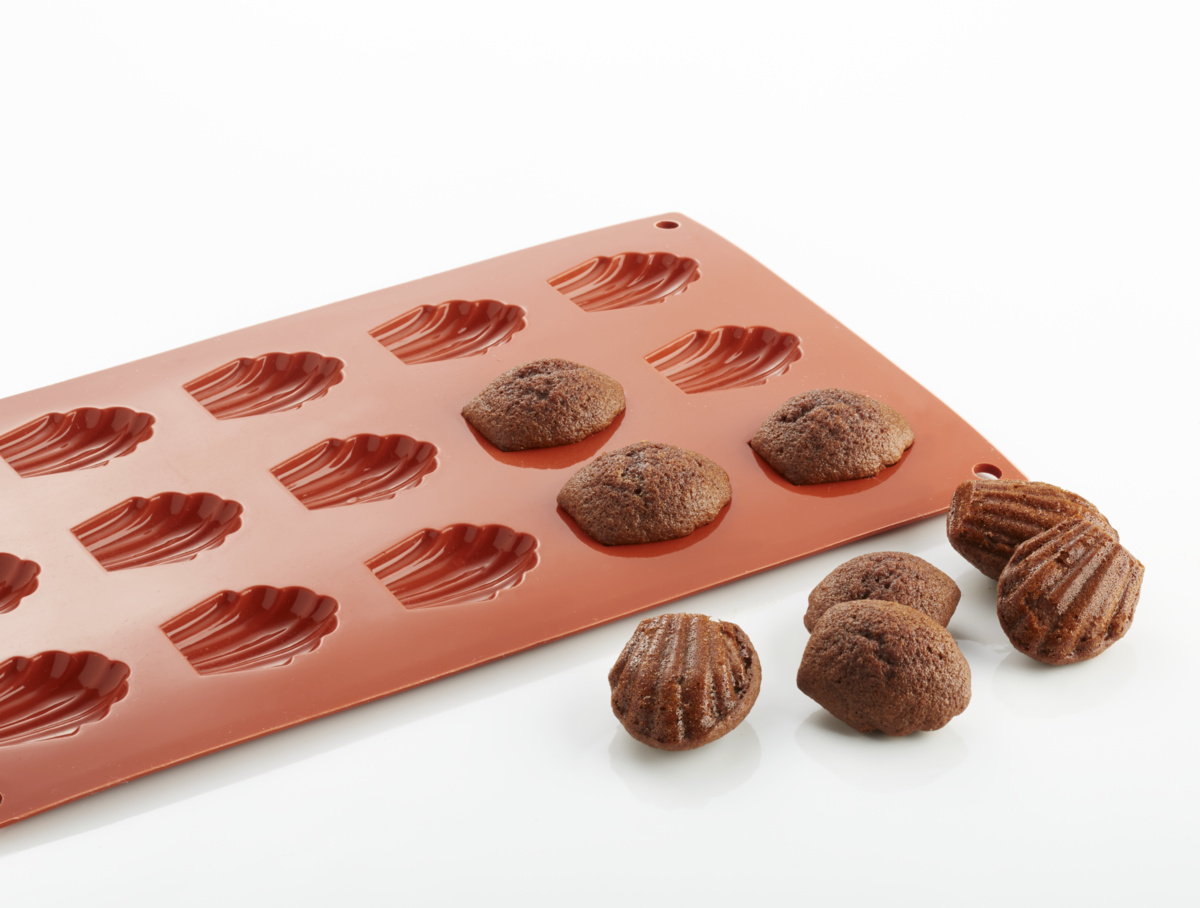 Backform für 15 Mini-Madeleines Silikon GN 1/3 29,5x17,5x1 cm Pro.cooker