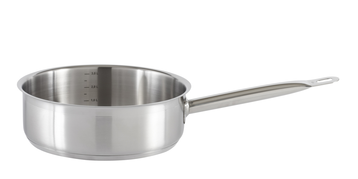 Sauteuse gerade aus Edelstahl Ø 24 cm 8 cm 3,6 L Qualiplus Pro.cooker