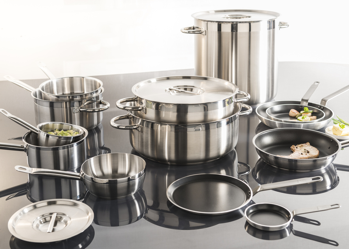 Sauteuse gerade aus Edelstahl Ø 24 cm 8 cm 3,6 L Qualiplus Pro.cooker
