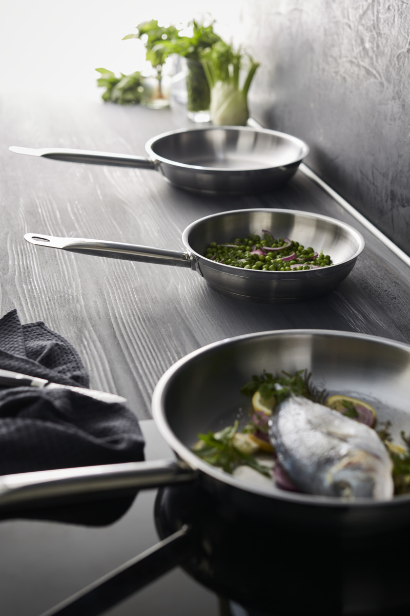 Runde Edelstahlpfanne Ø 24 cm 5,5 cm Qualiplus Pro.cooker