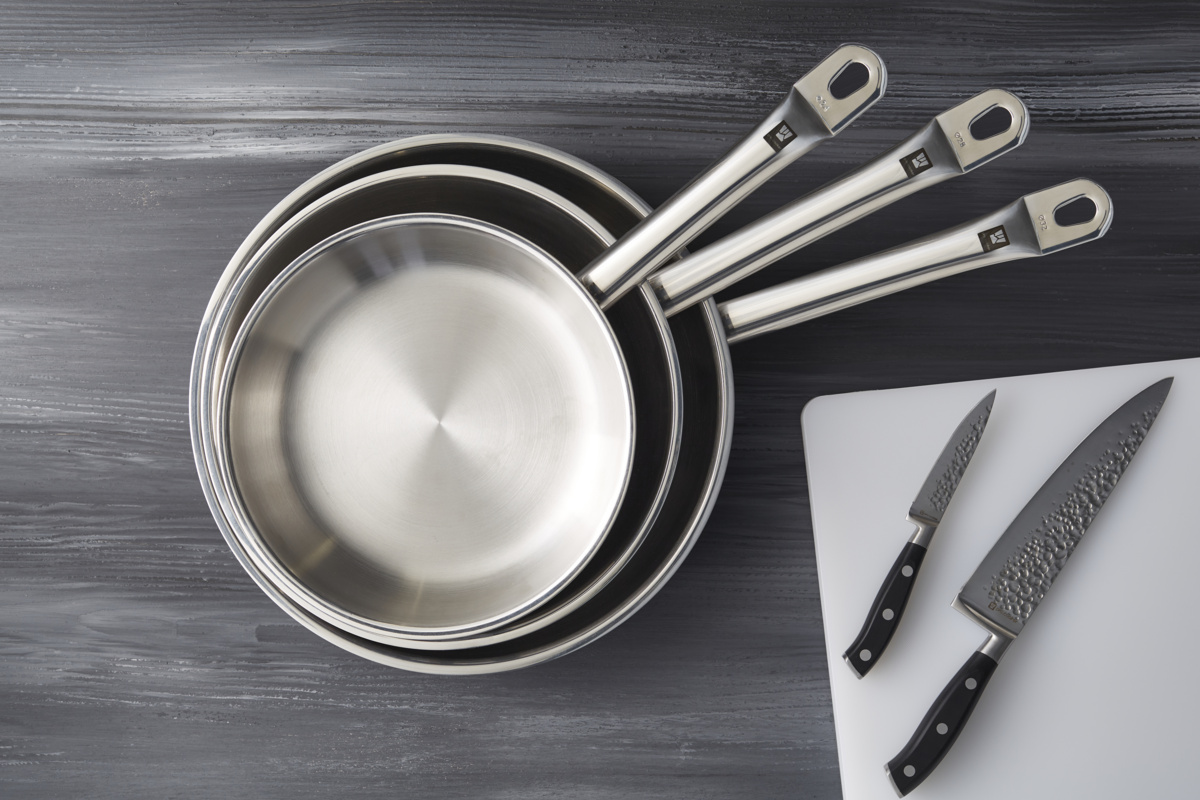 Runde Edelstahlpfanne Ø 24 cm 5,5 cm Qualiplus Pro.cooker