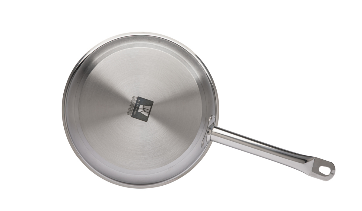 Runde Edelstahlpfanne Ø 24 cm 5,5 cm Qualiplus Pro.cooker